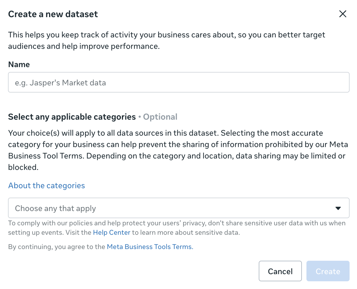 Create a new Dataset